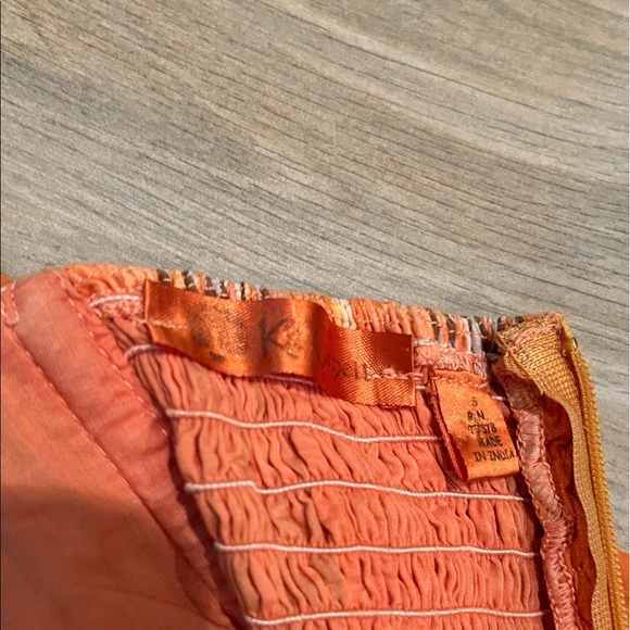 Kit Cornell Strapless Orange Ruffle Dress - Size Small - Picture 3 of 5